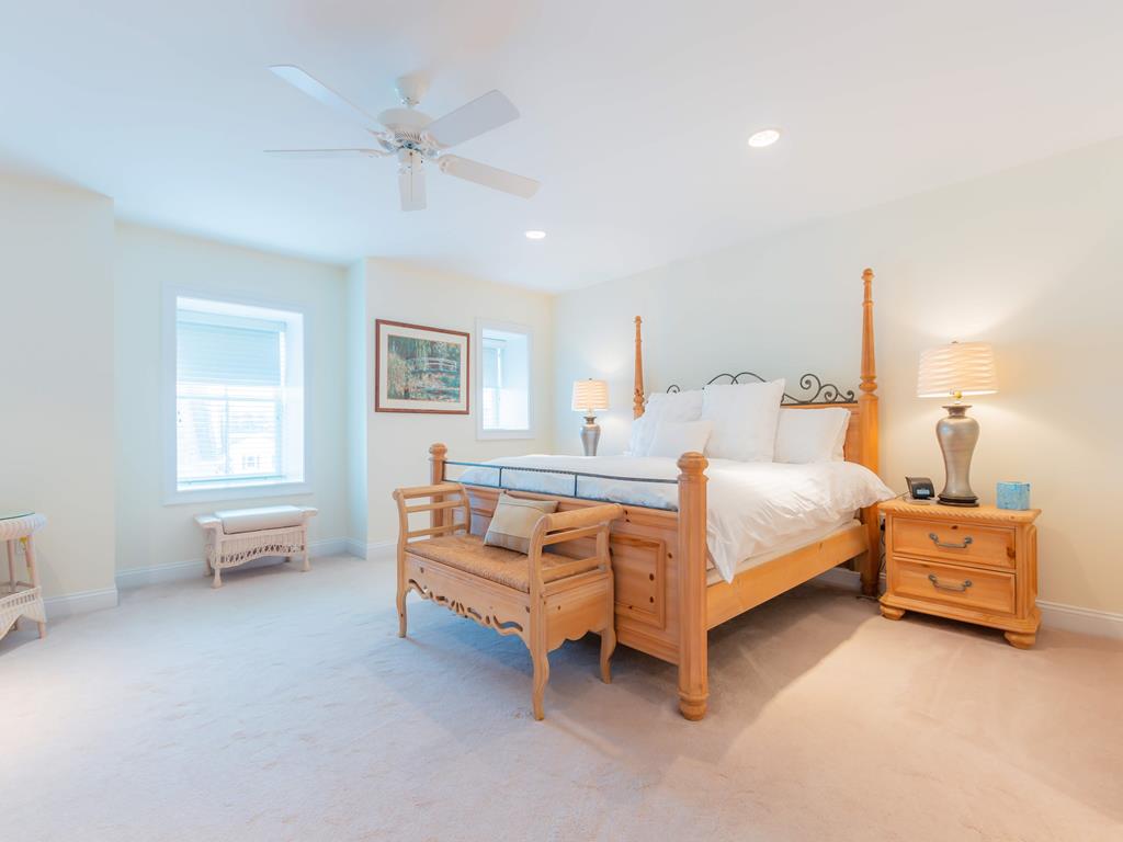 Third floor offers lovely master suite with King Bed