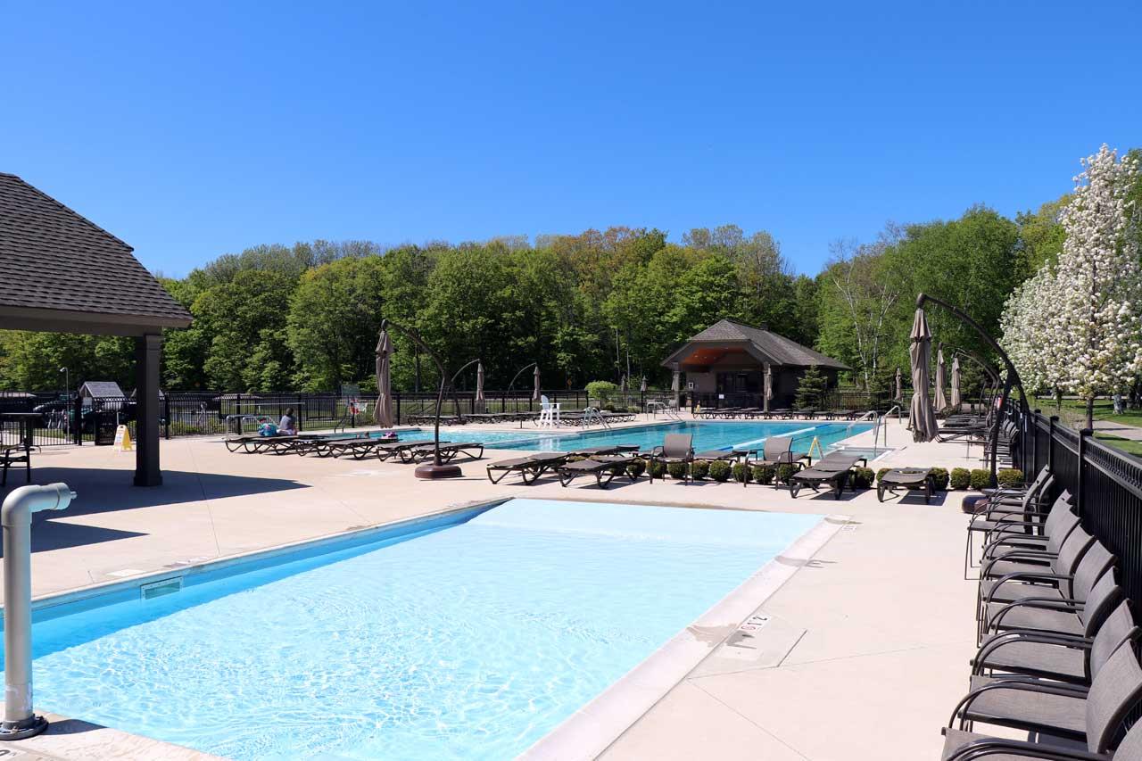 Outdoor heated pool and kiddie area